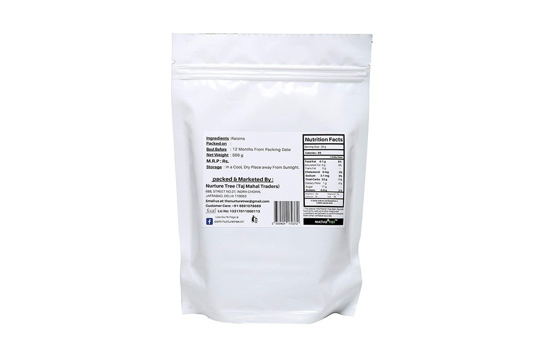 Nurture Tree Kishmish, Raisins    Pack  500 grams